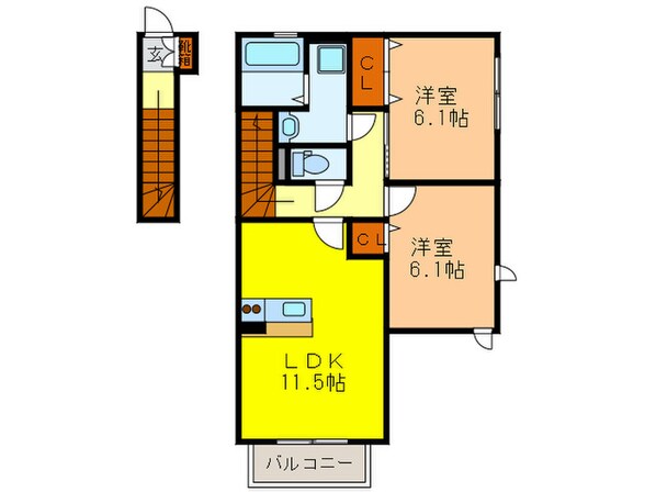 セジュール東宝塚の物件間取画像